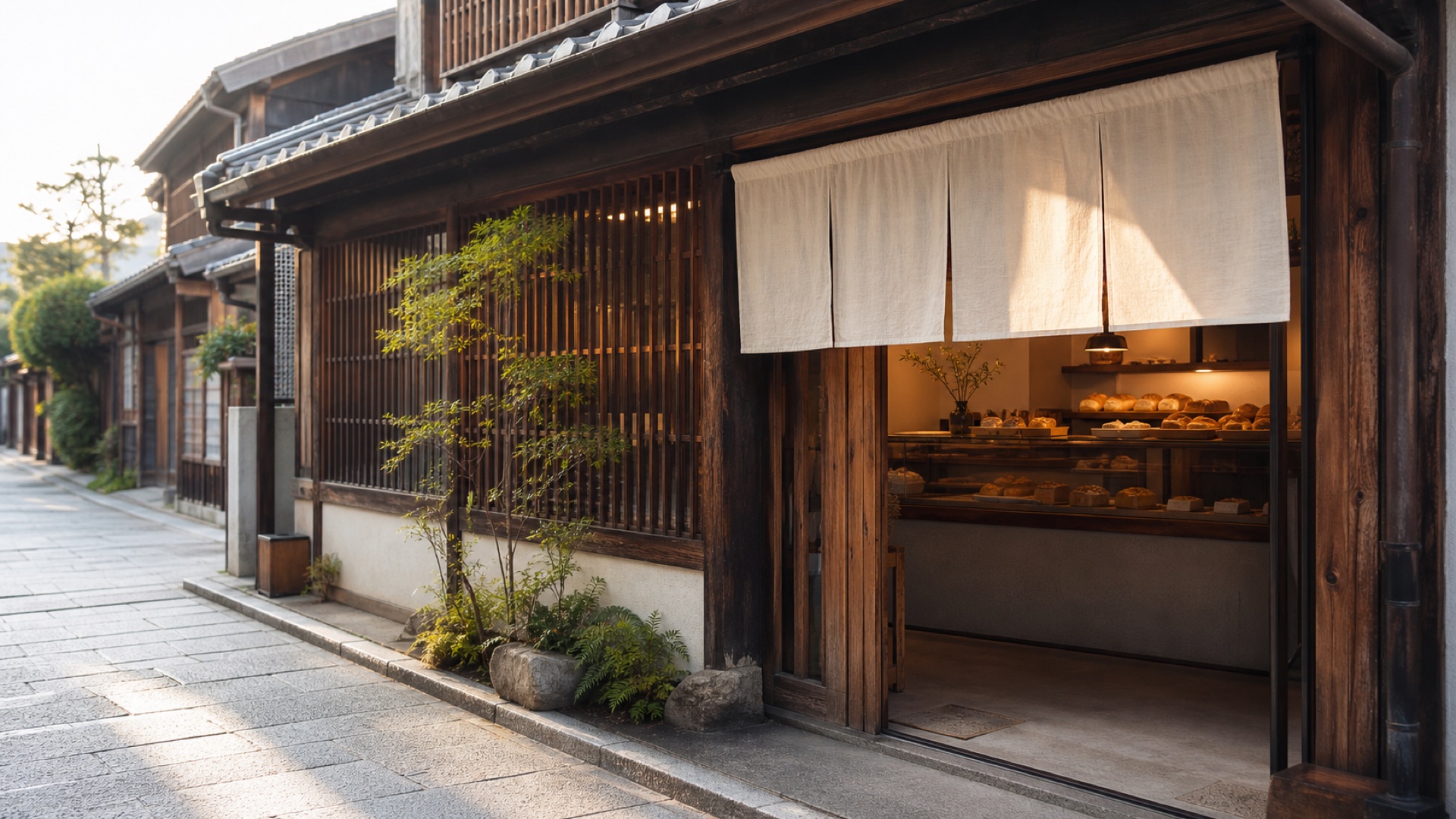 京町家を改装した小さなパン屋